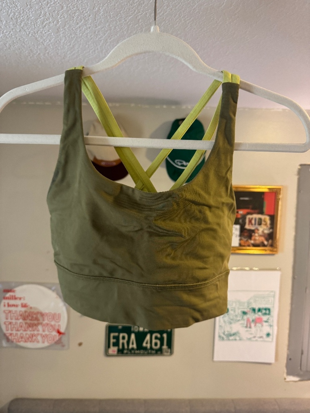 Green Lululemon Energy Longline Bra